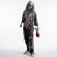 Costume de Médecin Zombie d'Halloween, Tenue d'Horreur Sanglante, Déguisement Unisexe Adulte pour Cosplay, Maison Hantée, Hommes et Femmes