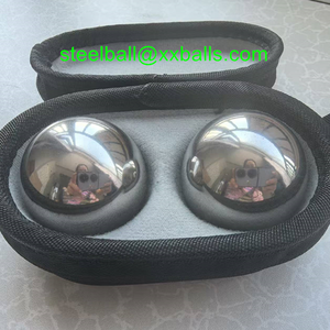 Grandi SS304 solido acciaio inossidabile 50mm 40mm 45mm 60mm mano e polso che rinforzano le palle Baoding - Product Image 2