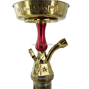 Shisha exotique en or Arabie Saoudite Hookah Portable Golden Sheesha Glass Hukkah avec <span class=keywords><strong>valise</strong></span> - Product Image 4