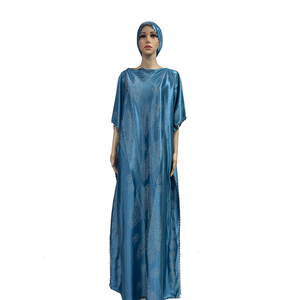 Abaya <span class=keywords><strong>2022</strong></span>, vestido africano <span class=keywords><strong>de</strong></span> Dubái, <span class=keywords><strong>ropa</strong></span> <span class=keywords><strong>de</strong></span> oración musulmana, conjunto <span class=keywords><strong>de</strong></span> 2 piezas para mujer, Abaya Hijab, bata <span class=keywords><strong>de</strong></span> satén con piedras - Product Image 2