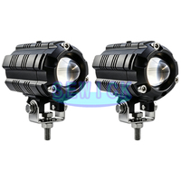 Phare LED Super Lumineux pour Moto, Projecteur à Lentille, Lumière Anti-Brouillard Blanc Naturel, Lampe Auxiliaire de Conduite pour VTT