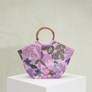 Hot Selling Seaside <b>Sequin</b> Flower Bamboo-section Handle Tote Bags Women's Mesh Glitter Beach Bags Zipper Hand-Held <b>Handbags</b> - Product Image 6
