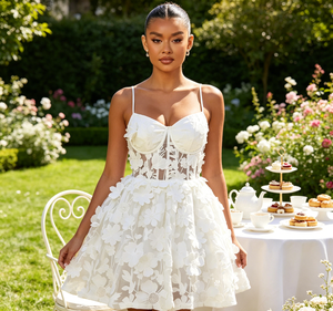 Wholesale White Lace Corset Dress Elegant Jacquard Corset Design |  Alibaba.com