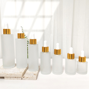Récipient de parfum à cylindre à épaulement plat Emballage de cosmétiques Serm pour les yeux 30ml Bleu Beige Flacon compte-gouttes Serm en verre avec boîte-cadeau - Product Image 6