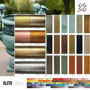 مخصص ملاك روماني تمثال برونزي أصيص زهور عتيق برونزي أصيص زهور معدني برونزي لتزيين المنتجعات والقصر - Product Image 3