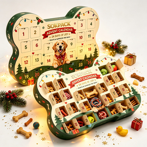 Boîte de <span class=keywords><strong>calendrier</strong></span> de l'<span class=keywords><strong>Avent</strong></span> personnalisée en forme d'os pour <span class=keywords><strong>chien</strong></span>, 24 jours, boîte mystère de compte à rebours de Noël pour friandises et jouets pour animaux de compagnie, emballage cadeau pour animaux de compagnie pour les fêtes - Product Image 4