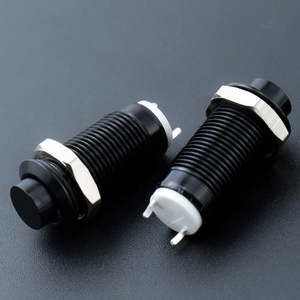 10mm nút khóa thương mại cấp đẩy nút chuyển đổi Cao đầu 2 pin nhôm Oxit Đen Thông tư đẩy ON/OFF thiết bị chuyển mạch - Product Image 4