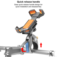 Support de téléphone portable en forme de requin Odier, support de vélo réglable, compatible avec les vélos électriques et les vélos universels