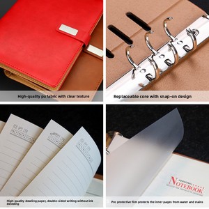 Couverture de carnet A5 à feuilles mobiles en cuir PU avec pages en papier Dowling, coffret cadeau - Product Image 3
