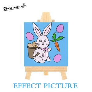 Acrylic Watercolor <strong>Mini</strong> Easel and <strong>Canvas</strong> Pre Printed Stretched <strong>Canvas</strong> Triangle Easel Pre Drawn <strong>Canvas</strong> With Easel - Product Image 4