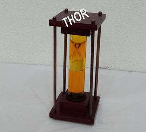 <b>Decorative</b> <b>Sand</b> Timer Home Decor Brass Polished Hour Glass <b>Sand</b> Timer Office Decoration Wood Base <b>Sand</b> Timer - Product Image 6