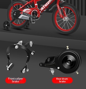 Bicicleta de Pedales <span class=keywords><strong>para</strong></span> Niños con Doble Freno en V, Cuadro de Acero, Ruedas de Entrenamiento <span class=keywords><strong>para</strong></span> Niños y <span class=keywords><strong>Niñas</strong></span> de 3 a 12 Años, Ruedas Ajustables de 14-18 Pulgadas, Segura y Estable - Product Image 6