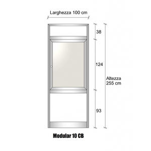 Modulo Iniziale/Finale su Misura 1000mm H2550xl1000 Parete Divisoria Marrone Mix Perline in Alluminio Italico per Camera da Letto e Soggiorno - Product Image 1