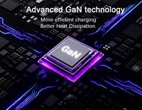 Stasiun Pengisian Daya Cepat USB-C GaN PD 65W Desktop Power Grommet 3 Inci, Port Terpasang Rata, Lubang 3-1/8 inci, Anti Gores