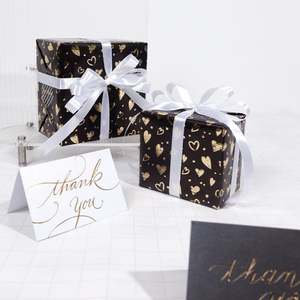 Alta calidad, venta al por mayor, 80g, Día de San Valentín, papel tisú dorado oscuro, 43*300cm, regalo, rollo de papel de regalo de embalaje personalizado de lujo - Product Image 4