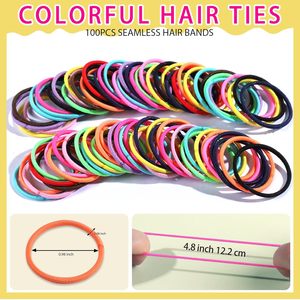 Juego de Clip de banda de goma desechable para niños No HarmTo Hair Mujer Baby's Side Bangs Hair Clip Accesorio para el cabello de alta elasticidad - Product Image 2