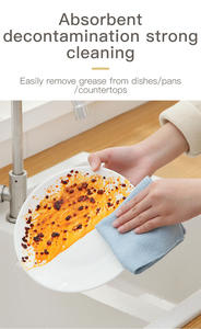 خرقة مايكروفايبر في صندوق (20) شعر مستعار منسوج "x7.8" قابلة لإعادة الاستخدام لتنظيف منشفة تيري بدون Edgeless ، خرقة تسوق ، خرقة منزلية وردية متعددة الاستخدام - Product Image 5