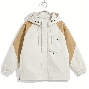 Chaqueta <span class=keywords><strong>Cortavientos</strong></span> para <span class=keywords><strong>Hombre</strong></span> con Capucha, para <span class=keywords><strong>Montaña</strong></span> y Aire Libre, Tallas Grandes, Casual, Impermeable, Transpirable, con Cremallera, Logotipo Personalizado Bordado, Bloques de Color - Product Image 1