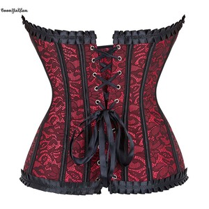 Style vintage grande taille XXXXXL vin rouge <span class=keywords><strong>Violet</strong></span> femmes mode <span class=keywords><strong>Corset</strong></span> haut tenues poitrine liant Bustier plissé désossé Victorianos - Product Image 4