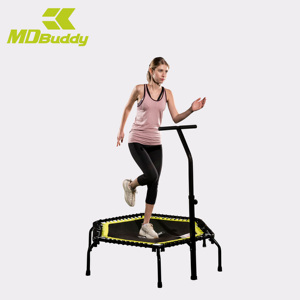 MDBuddy Mini trampoline pliable de haute qualité pour la musculation, utilisation commerciale en salle de sport, avec poignée pour adultes et enfants - Product Image 5