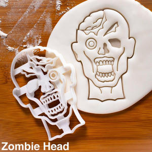 <span class=keywords><strong>Emporte</strong></span>-pièces en plastique 3D en forme de zombie safran pour Halloween, moule tête, main, <span class=keywords><strong>pied</strong></span>, noix, garçon pour biscuits d'Halloween faits à la main - Product Image 2