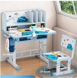Meubles pour enfants, table d'étude ergonomique réglable en hauteur pour enfants, bureau et chaise - Product Image 4