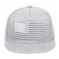 Topi Bordir 3D Berkualitas Tinggi Bendera Amerika Serikat Topi Snapback Pinggiran Rata Topi Amerika Pinggiran Rata