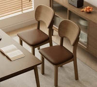 Ensemble de chaises de salle à manger en cuir de luxe, vente en gros, moderne, pour café, restaurant, hôtel, bistrot, mobilier