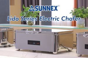 SUNNEX 2025 Nouvelle Série <span class=keywords><strong>Lido</strong></span> Vente Chaude Électrique Chafer Haute Qualité En Acier Inoxydable Réchauffeur De Nourriture 1/1 Équipements De L'hôtel Usine Directe - Product Image 5
