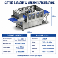 Machine à découper les brownies à ultrasons à haut rendement Wanlisonic pour boulangerie commerciale avec 60 coupes par minute, coupe-aliments industriel