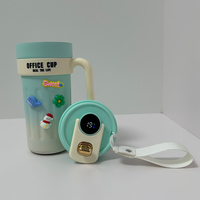 Mug de voyage intelligent en acier inoxydable 316 de 650 ml (22 oz) avec affichage de la température, dégradé, avec poignée et logo, pour le bureau et le café