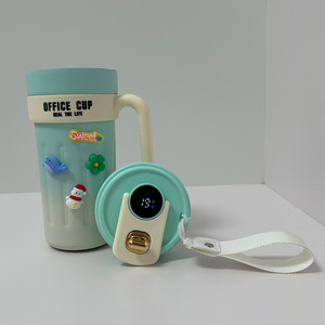 Mug de voyage intelligent en acier inoxydable 316 de 650 ml (22 oz) avec affichage de la température, dégradé, avec poignée et logo, pour le bureau et le café - Product Image 6