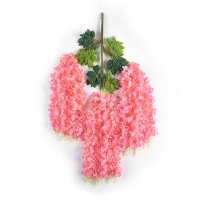 Flor de glicinia artificial del fabricante para decoraciones de boda Flor de frijol colgante Pasillo de ratán Navidad Día de la madre - Product Image 1