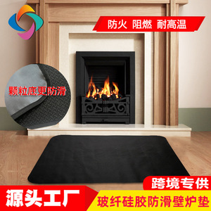 Alfombrilla para Chimenea de 48 Pulgadas, Rectangular, Resistente al Fuego, Antideslizante, de Silicona y Fibra de Vidrio, para Chimeneas de Leña, Estilo Moderno - Product Image 2