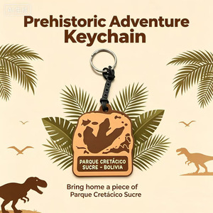 Dinosaur Footprint Silicone <b>Keychain</b> custom design PVC <b>keychain</b> cartoon <b>keychain</b> for backpack Rubber Keyring - Product Image 3