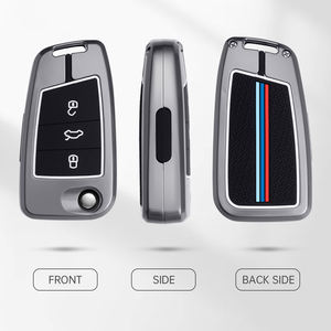 ฝาครอบเคสกุญแจรถยนต์ทำจากซิงค์อัลลอยสำหรับ Volkswagen <span class=keywords><strong>VW</strong></span> Golf 7 Alltrack MK7 Tiguan Seat ateca LEON FR 2 Ibiza Skoda Key Accessories - Product Image 5