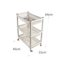 Étagère en plastique multi-niveaux pour rangement domestique, cuisine, salle de bain, utilitaire, présentoir et organisateur