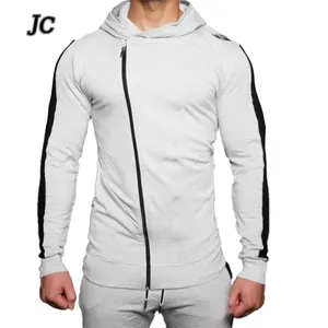 Survêtement de fitness personnalisé de haute qualité 2023 nouveau produit gris foncé marque privée hommes couper et coudre sweats à capuche pull