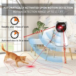 Juguete Láser Automático Recargable para Gatos de 4.ª Generación, Ecológico, de Plástico, con Trayectoria Aleatoria Real, Activado por Movimiento - Product Image 5