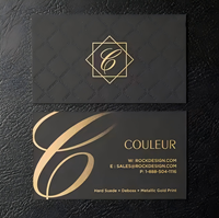 Carte postale de remerciement en papier épais 600g pour petite entreprise personnalisée de luxe avec logo en aluminium