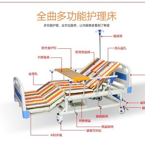 Shuoxin Hospital Nursing <b>Bed</b> With Commode Hole <b>Sponge</b> Mattress Adjustable Position For Home Care - Product Image 3