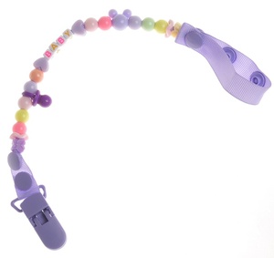 Nuovo Clip per Ciuccio con Catena Fatta a Mano con Perline Colorate, <span class=keywords><strong>Portaciuccio</strong></span> per Neonati e Bambini - Product Image 2
