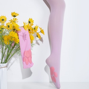 Chaussettes sexy rouges fines en <span class=keywords><strong>nylon</strong></span> noir respirant pour l'été, au-dessus du genou, motif griffe de chat, mignonnes et tendance - Product Image 4