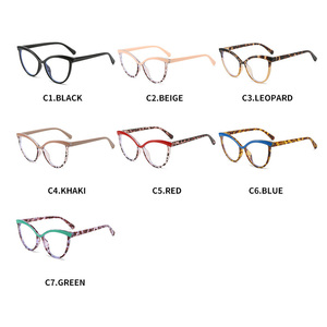 2024 thời trang mới của phụ nữ chống ánh sáng màu xanh Kính mắt khung lớn Khung Hot Bán giá rẻ thời trang - Product Image 6