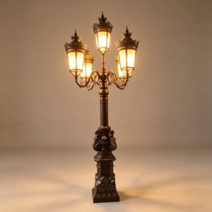 Farola de Estilo Antiguo de Aluminio y Hierro Fundido, Adecuada para Caminos y Pasillos de Jardín al Aire Libre, Luces de Jardín Grandes de Estilo Europeo - Product Image 1