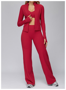 Vêtements de sport pour femmes OEM, vestes de sport, vêtements de gym, vêtements de yoga, leggings évasés de course à pied, pantalons de yoga, ensembles de fitness pour femmes - Product Image 2
