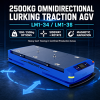AGV à Navigation Magnétique de 2500 kg avec Recharge Automatique, Robot de Remorquage Industriel pour la Logistique des Usines Intelligentes