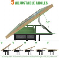 Table de puzzle de 1500 pièces avec pieds réglable à 5 angles inclinables avec 6 tiroirs et couvercle "x 26" planche de puzzle en bois