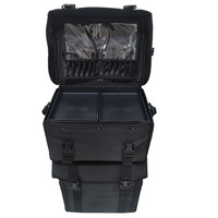 Valise à roulettes pour maquillage 2 en 1, valises de voyage pour cosmétiques sur roulettes, sacs en nylon de grande taille pour le rangement professionnel des cosmétiques