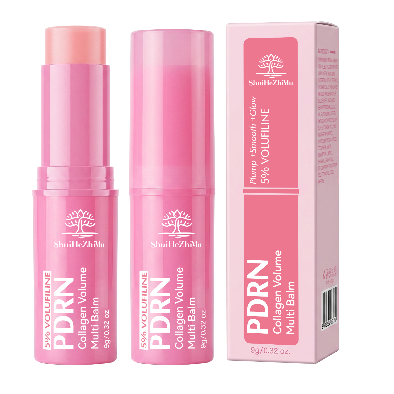 PDRN Stick Multi-Baume Volume Collagène Rose 9g